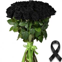 Фото товару Чёрные розы 50 шт у 
