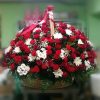 Фото товару 70 червоних троянд у кошику